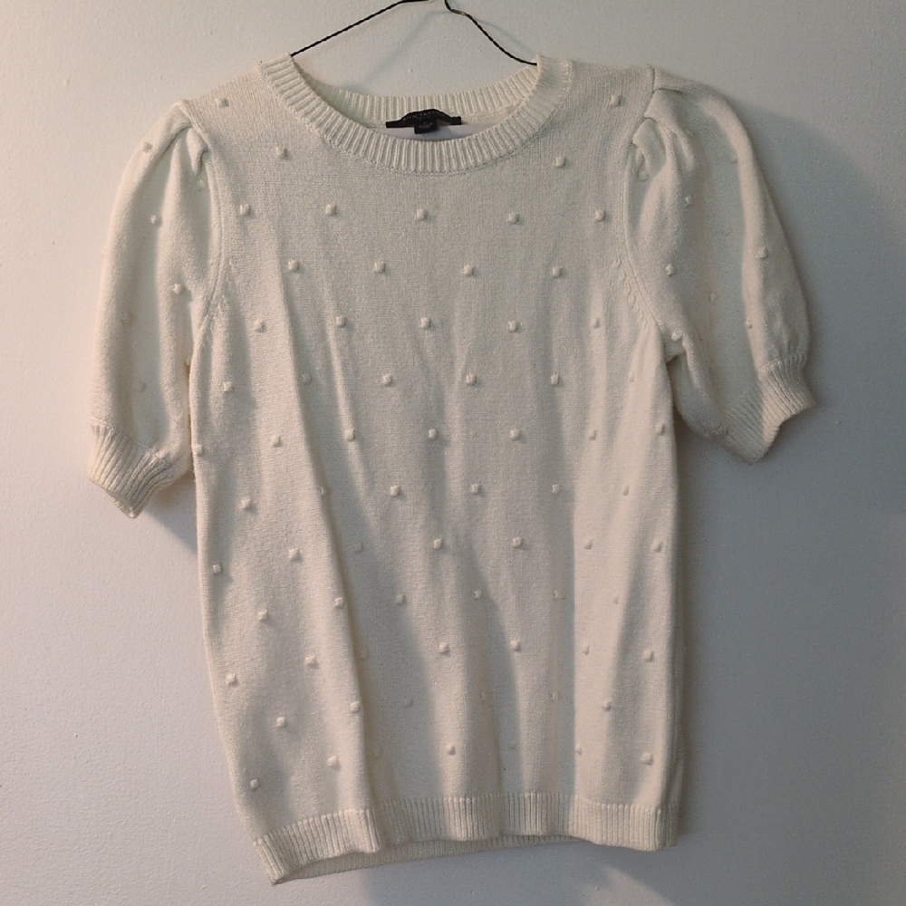 Ann Taylor White Knit Sweater